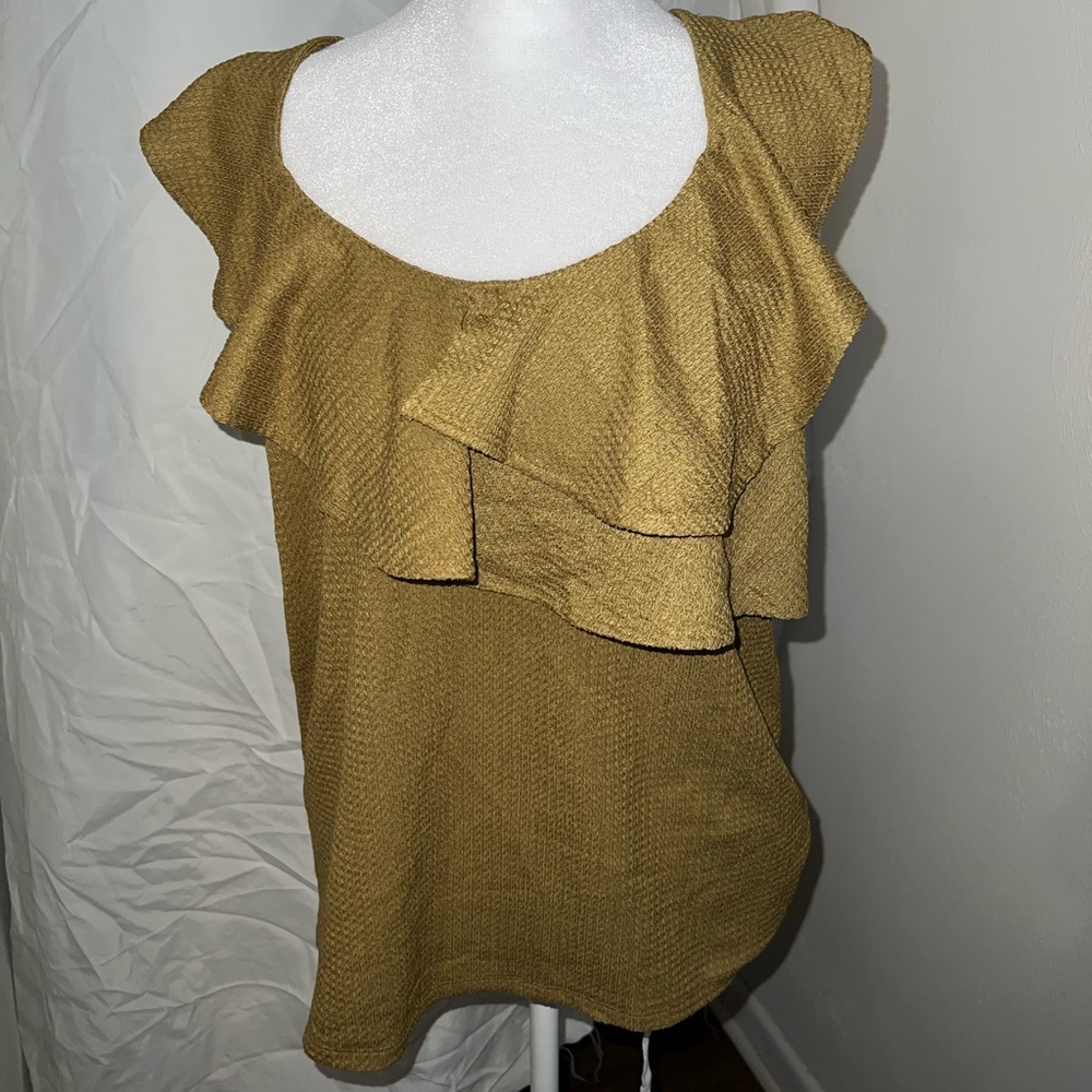 Nine West Golden/Brown Tank Top Medium